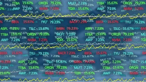 Animation-of-stock-market-values-over-empty-classroom