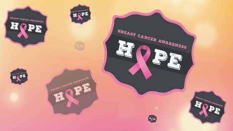 Animation-of-breast-cancer-awareness-texts-on-pink-background