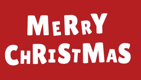 Animation-of-christmas-greetings-text-in-white-letters-on-red-background