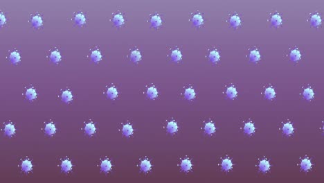 Animation-of-virus-cells-on-pink-background