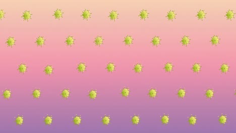 Animation-of-virus-cells-on-pink-background