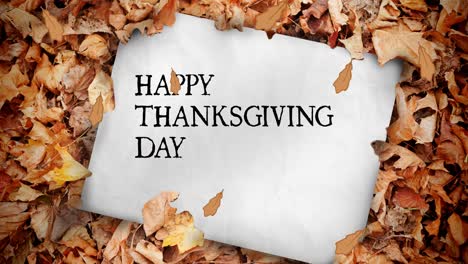 Animation-of-happy-thanksgiving-day-text-over-card-with-autumn-leaves