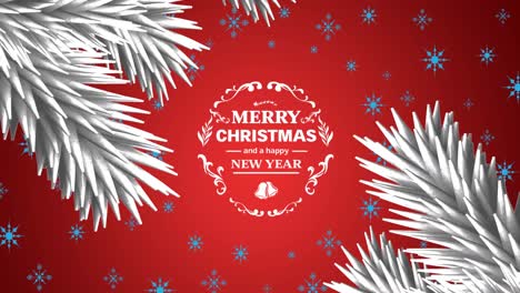 Animation-of-fir-tree-branches-over-merry-christmas-text
