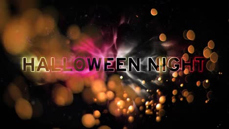Animation-Von-Halloween-Grüßen-Mit-Lichtern-Auf-Schwarzem-Hintergrund