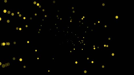 Animation-of-floating-light-spots-on-black-background