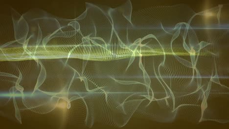 Animation-of-smoke-and-light-trails-on-black-background