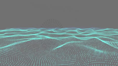 Animation-Des-Digitalen-Meeres-Der-Binären-Kodierung-In-Bewegung