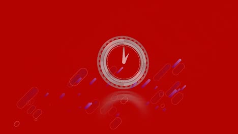 Animation-of-light-trails-and-scope-scanning-on-red-background