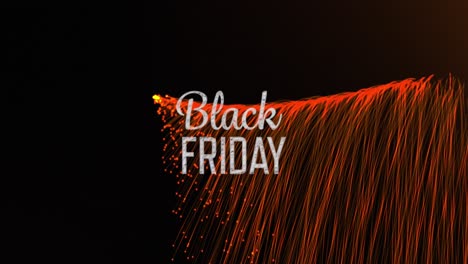 Animation-of-black-friday-over-fireworks-on-black-background