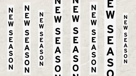 Animation-of-new-season-text-in-repetition-on-white-background