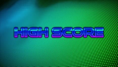 Animation-of-high-score-text-over-blue-and-green-background