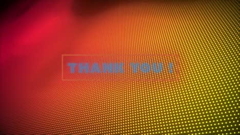 Animation-of-thank-you-text-over-yellow-and-orange-background