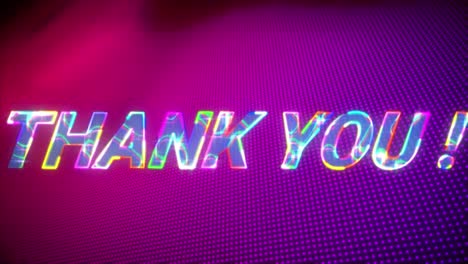 Animation-of-glowing-thank-you-text-over-pink-and-purple-background