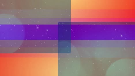 Animation-of-moving-pink-wave-on-blue-and-orange-background