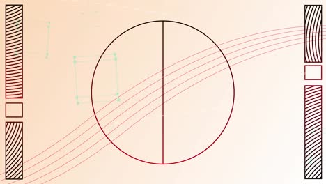 Animation-Geometrischer-Formen-über-Fallenden-Punkten-Auf-Geometrischem-Hintergrund