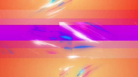 Animation-of-colorful-lights-on-geometrical-pink-and-orange-background