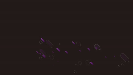 Animation-of-moving-purple-trails-of-light-on-black-background