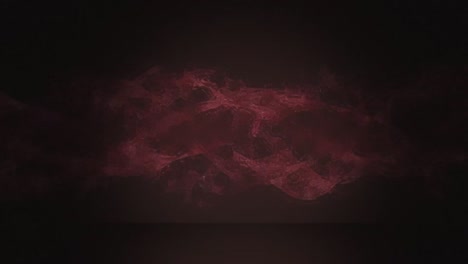 Animation-of-moving-red-wave-on-black-background