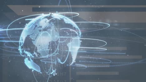 Animation-Des-Netzwerks-Von-Verbindungen-Und-Des-Globus-Auf-Blauem-Hintergrund