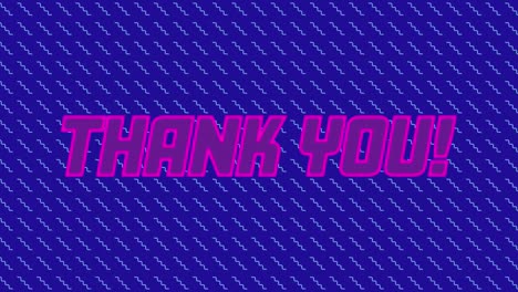 Animation-of-thank-you-text-over-moving-shapes-on-blue-background