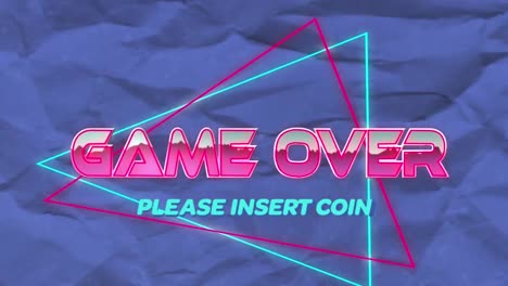 Animation-of-game-over-text-over-light-trails-on-blue-background