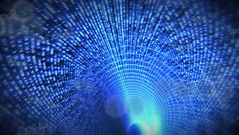 Animation-of-isohypses-over-tunnel-made-of-blue-lights