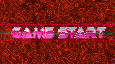 Animation-of-game-start-in-digital-abstract-space
