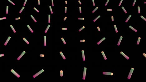 Animation-of-start-over-lines-and-black-background-with-colorful-rollers