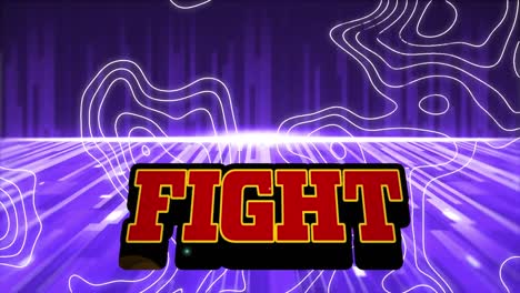Animation-of-fight-with-isohypses-in-digital-abstract-space