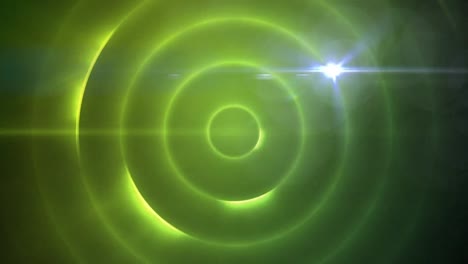 Animation-of-glowing-circles-and-moving-light-in-colorful-space