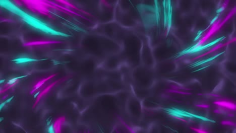 Animation-of-moving-pink-and-green-lights-in-black-digital-space