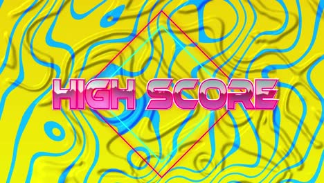 Animation-of-high-score-in-digital-abstract-space