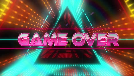 Animation-of-game-over-in-digital-glowing-abstract-space