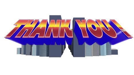 Animation-of-thank-you-text-in-red-and-blue-letters-over-cityscape-background