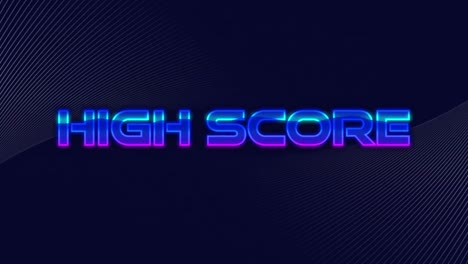 Animation-of-high-score-text-over-moving-lines