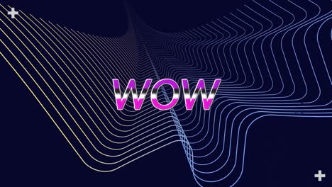 Animation-Von-Wow-Text-über-Bewegten-Linien