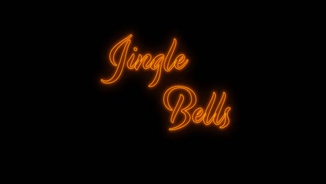 Animation-of-jingle-bells-christmas-neon-text-over-black-background