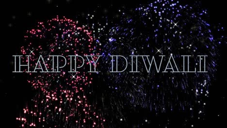 Animación-De-Feliz-Diwali-Sobre-Fuegos-Artificiales-Sobre-Fondo-Negro