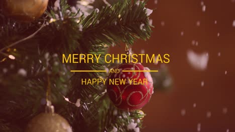 Animación-De-Feliz-Navidad-Y-Feliz-Año-Nuevo-Sobre-Un-árbol-En-Segundo-Plano