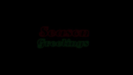 Animation-of-season-greetings-christmas-text-on-black-background