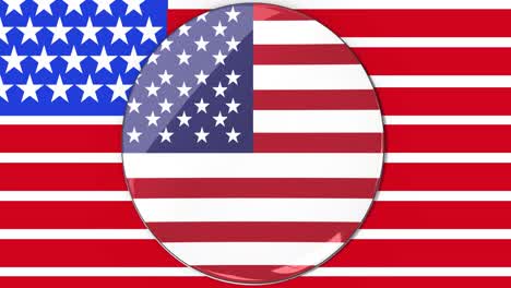 Animation-Der-Flagge-Der-Vereinigten-Staaten-Von-Amerika,-Die-Sich-Im-Kreis-Auf-Dem-Hintergrund-Der-Flagge-Dreht