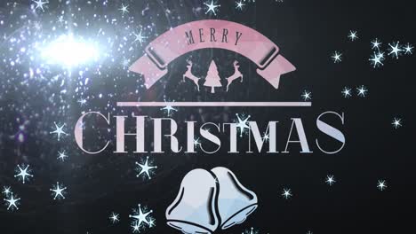 Animation-of-merry-christmas-text-over-bells-and-snow-falling