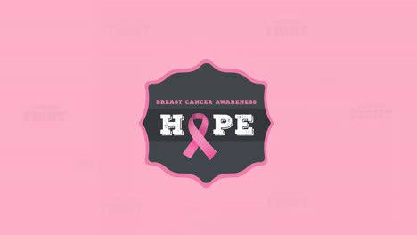 Animation-of-breast-cancer-awareness-text-on-pink-background