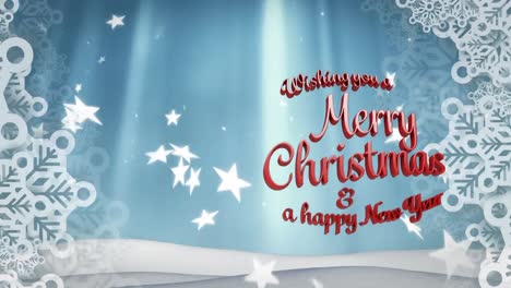 Animation-Des-Textes-„Frohe-Weihnachten“-über-Fallenden-Sternen