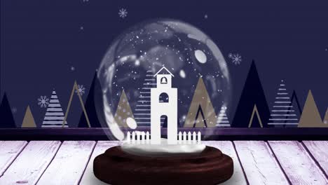 Animation-of-snow-globe-over-snow-falling-and-winter-scenery-at-christmas