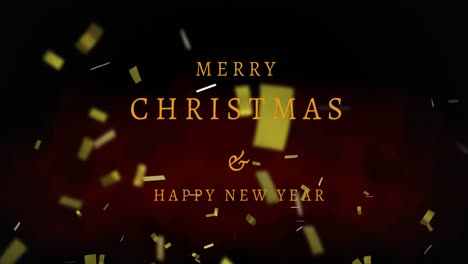 Animation-of-merry-christmas-and-happy-new-year-text-over-confetti-falling