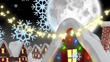 Animation-of-snow-falling-at-christmas-over-winter-scenery