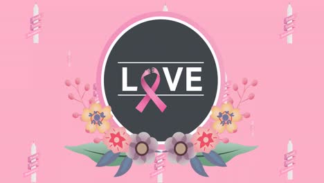 Animation-of-breast-cancer-awareness-text-over-flowers