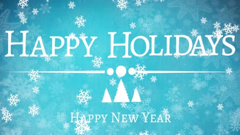 Animation-of-happy-holidays-text-over-snow-falling