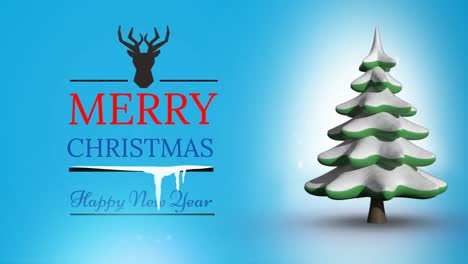Animation-Des-Textes-„Frohe-Weihnachten-Und-Ein-Glückliches-Neues-Jahr“-über-Einem-Tannenbaum